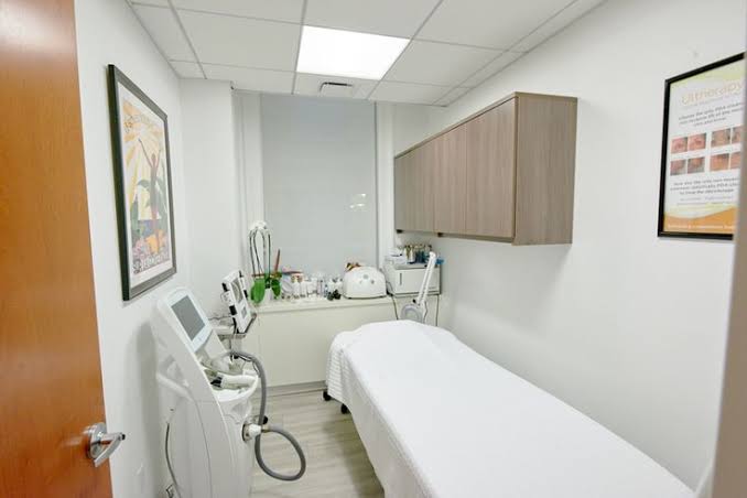 Laser hair reduction treatment room